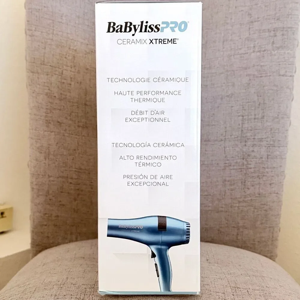 NWT Babyliss PRO Rare!!! Ceramix Xtreme 2000W Porcelain Ceramic Blue Hair Dryer